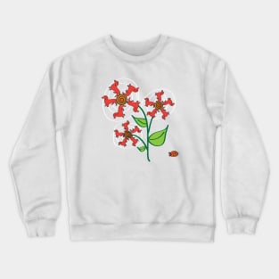 Doxie Flower - Weiner Dog - Dachshund Dog Crewneck Sweatshirt